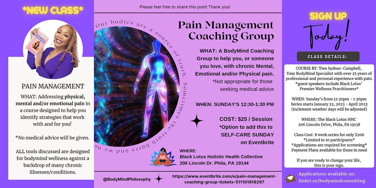 Pain Management Coaching Group w Tien