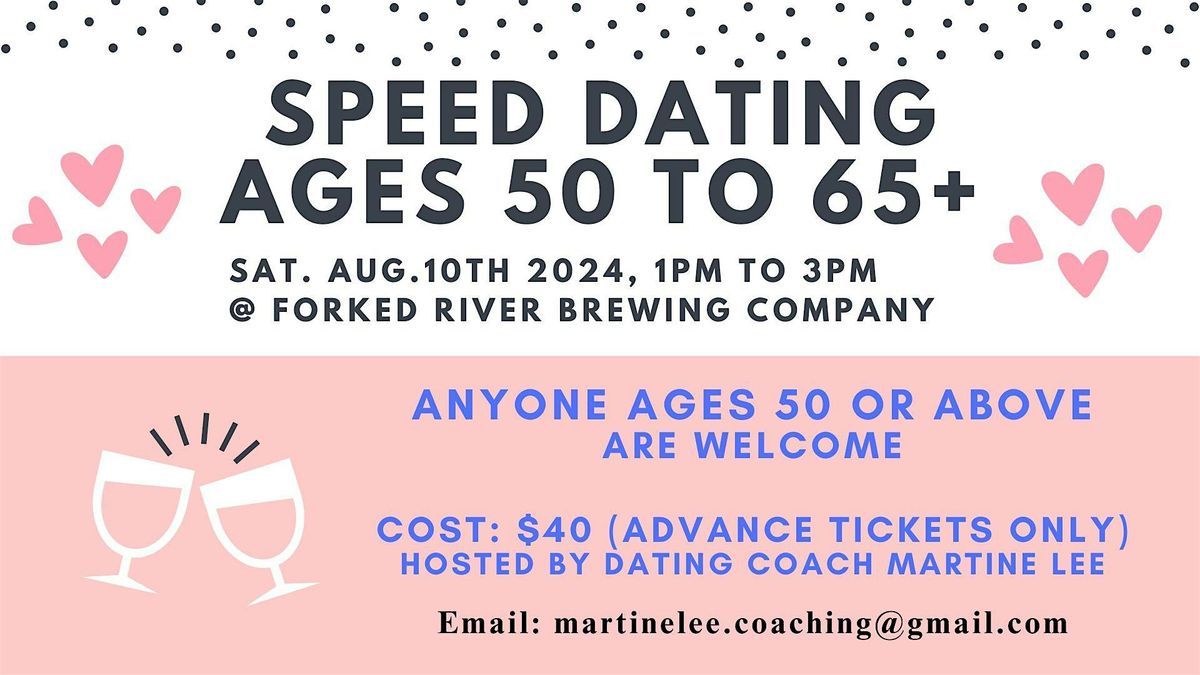 Speed Dating (ages 50 to 65+ ) Event for singles