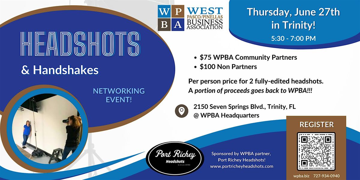 Headshots & Handshakes - A WPBA Networking Event