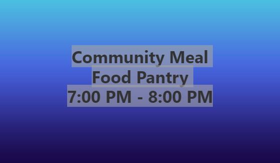 Community Meal & Food Pantry