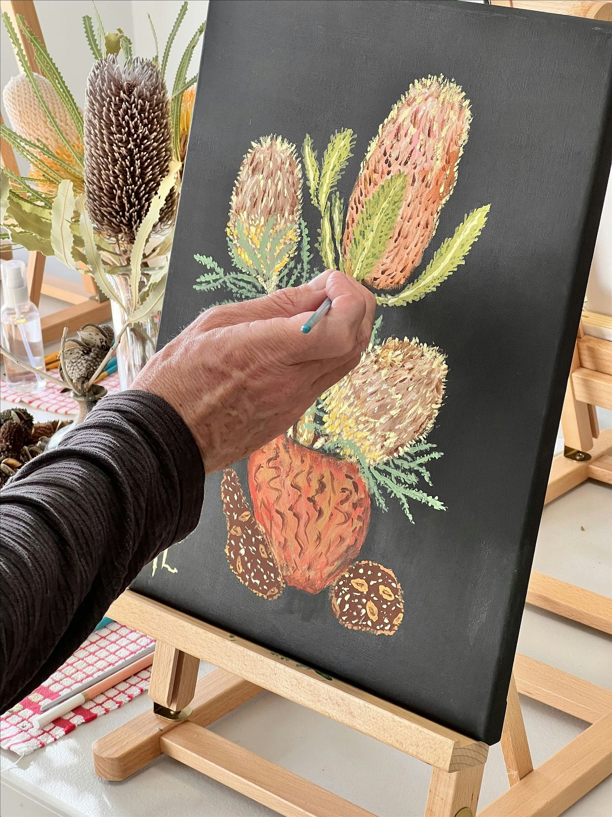 Interpretation of Flowers: Banksias (Painting Workshop)