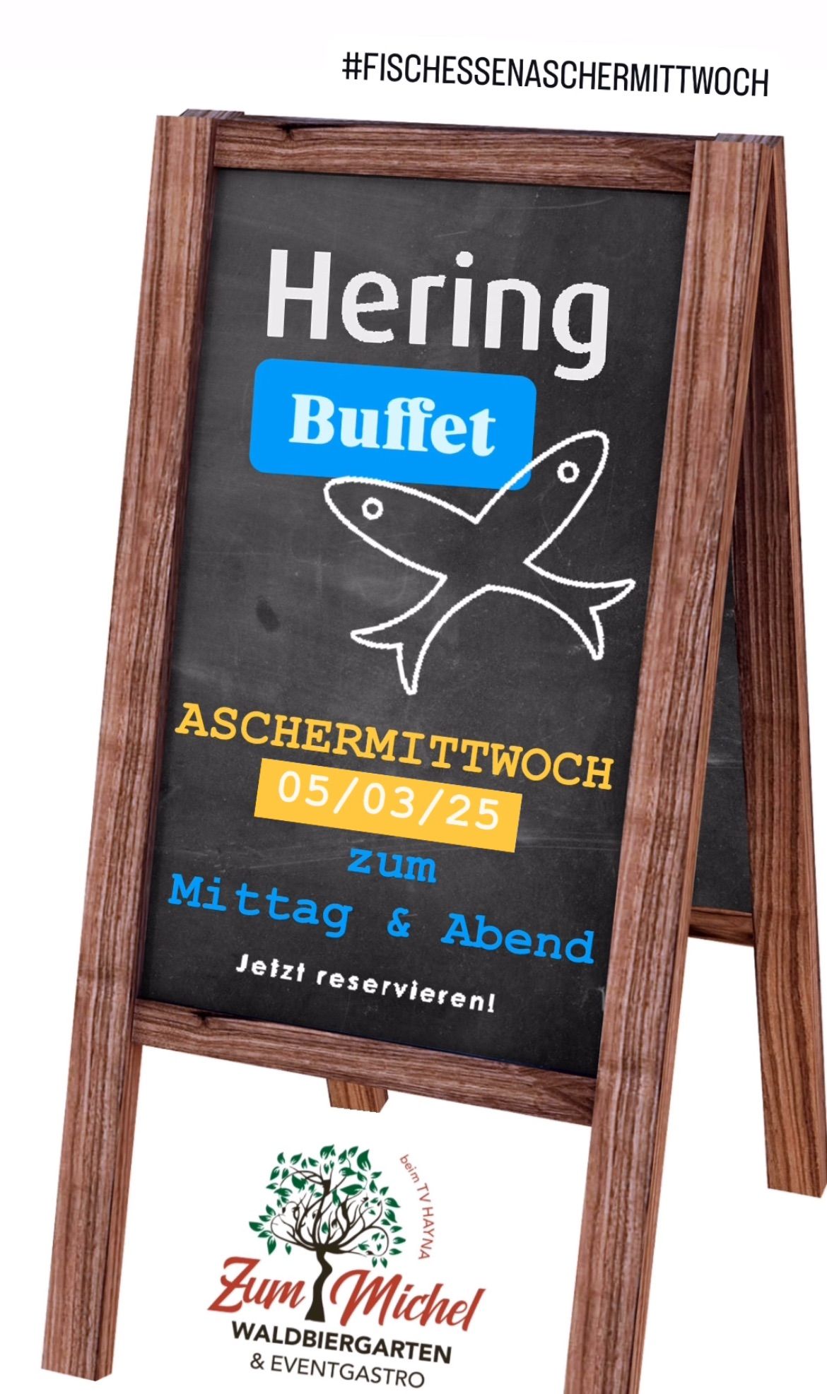 \ud83c\udfa3 Gro\u00dfes Herings & Fisch Buffet am Aschermittwoch beim Michel im Wald \ud83c\udf33