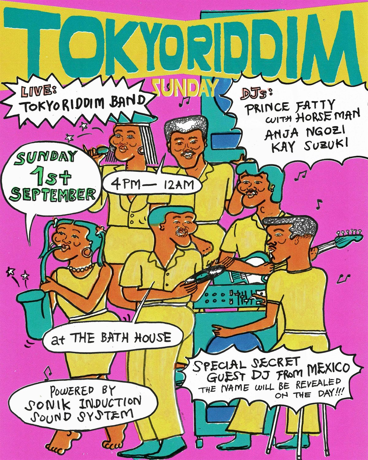 Tokyo Riddim Sunday, The Bath House, London, 1 September 2024