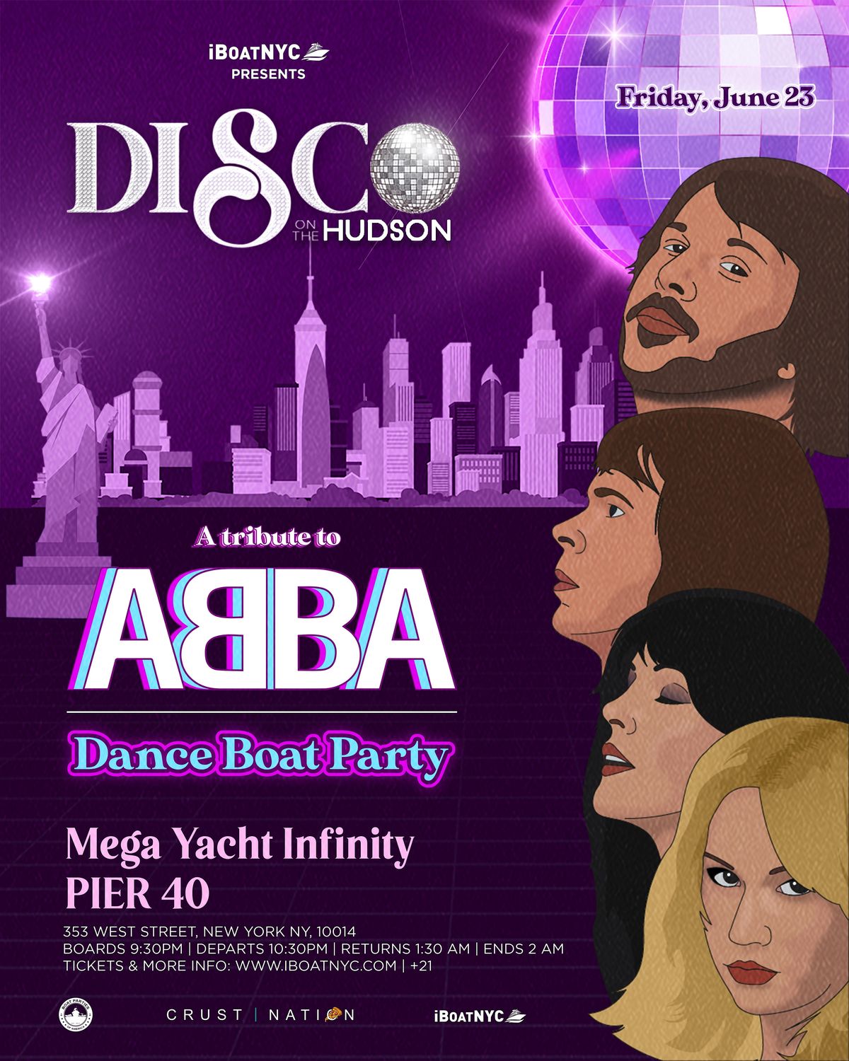 A Tribute to ABBA - DISCO on the HUDSON Boat Party