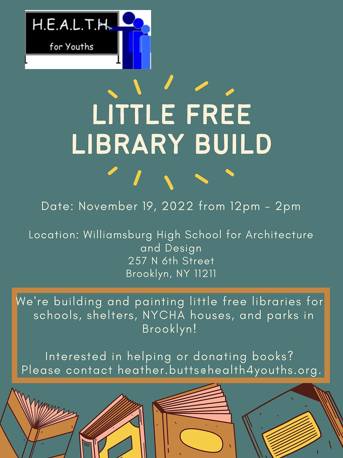 H.E.A.L.T.H for Youths Little Free Library Construction\/Maintenance Project