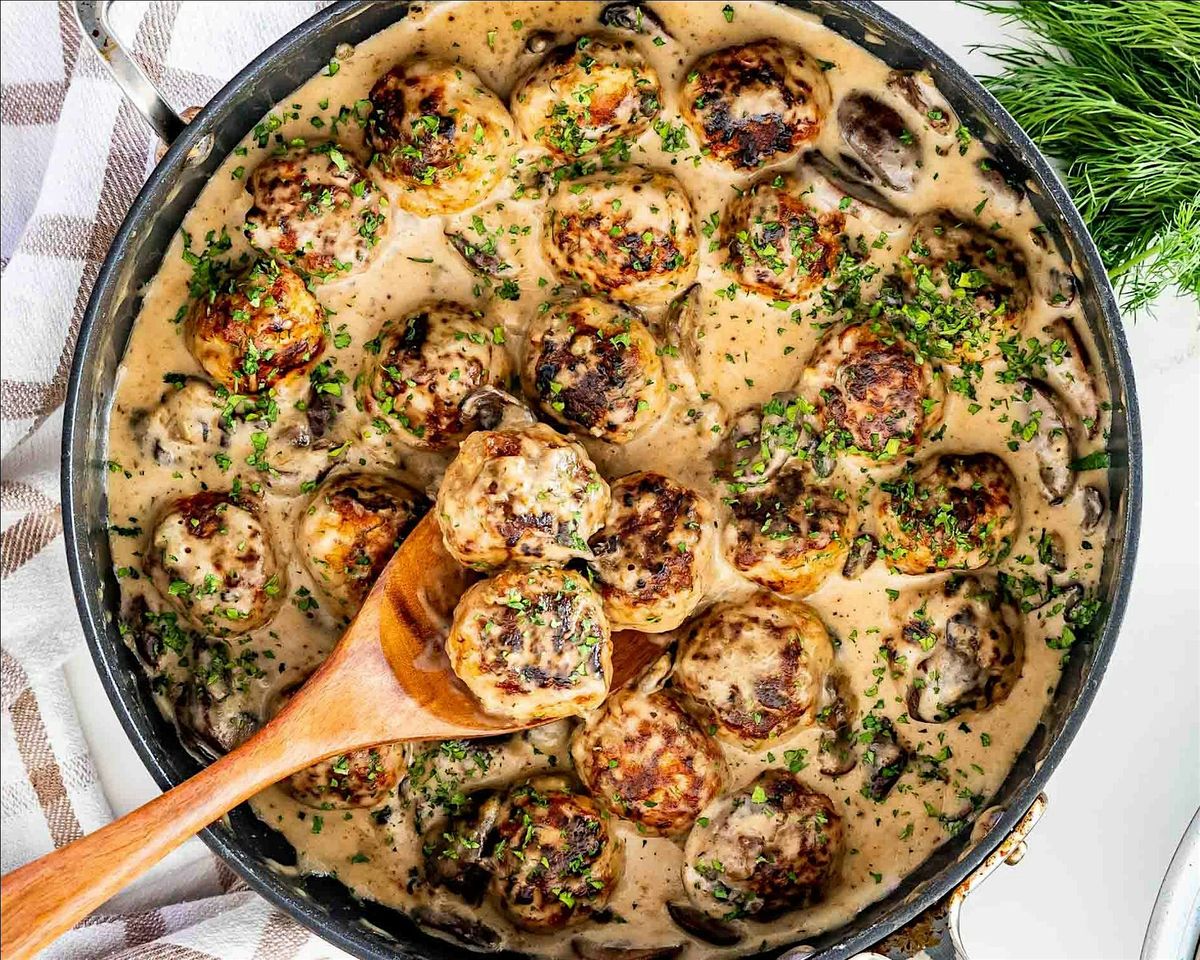 UBS IN PERSON Cooking Class: Swiss Meatballs in Mushroom Sauce