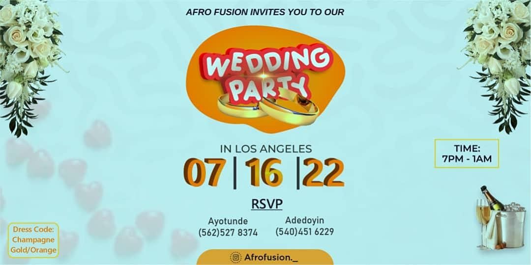 Afro Fusion Wedding Party