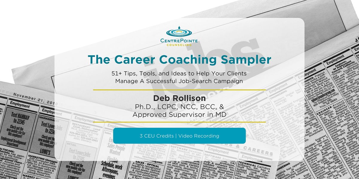 Video Recording: The Career Coaching Sampler