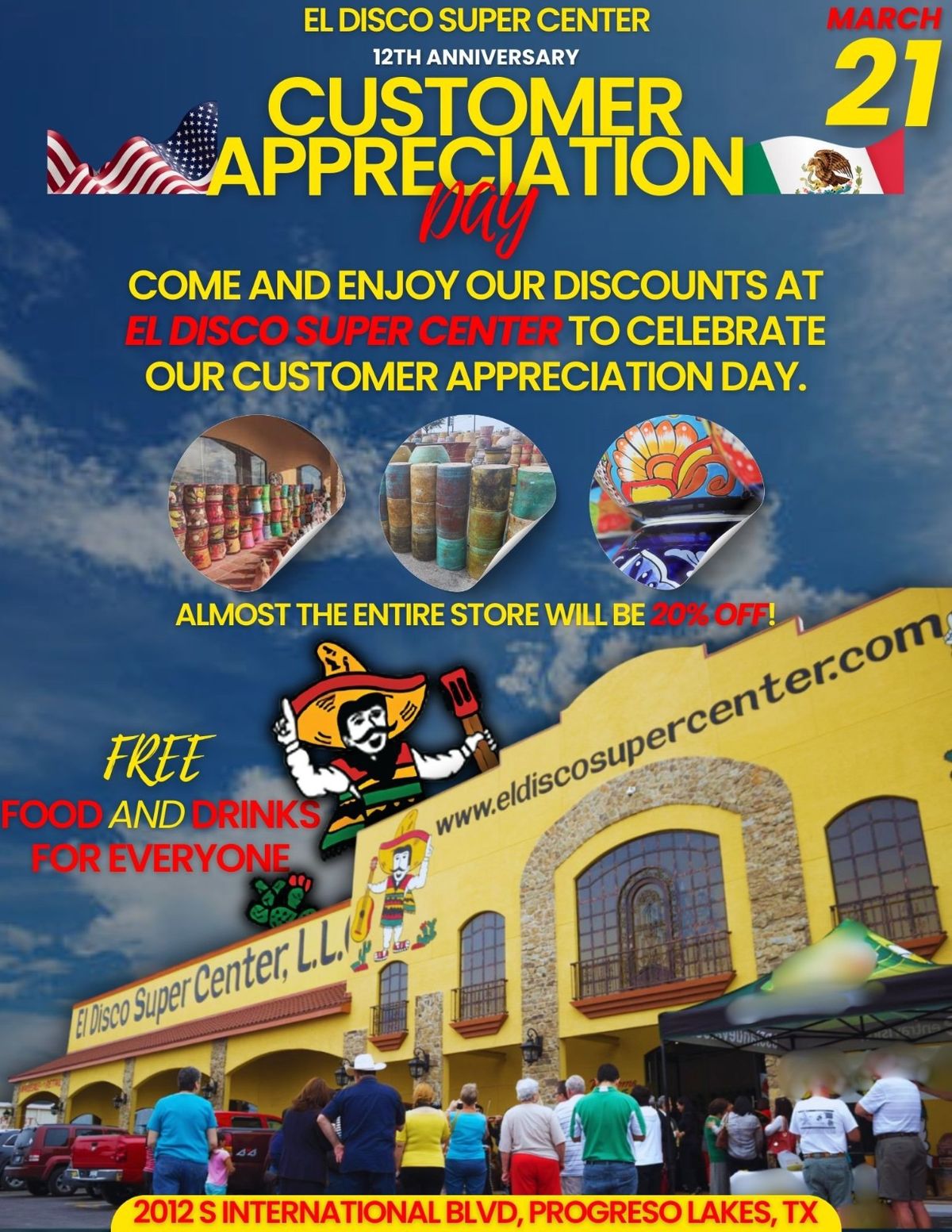 Customer Appreciation Day at El Disco Super Center