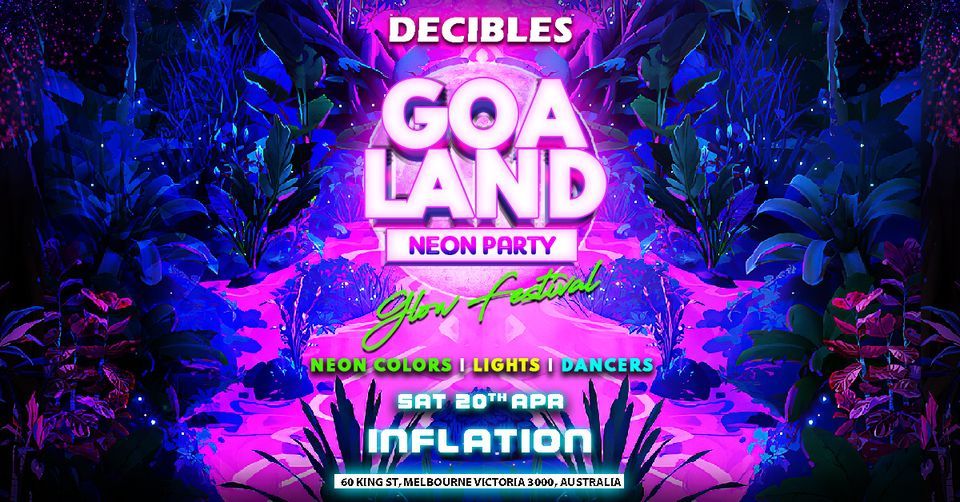 GOA LAND - Bollywood Neon Party at Inflation Nightclub, Melbourne
