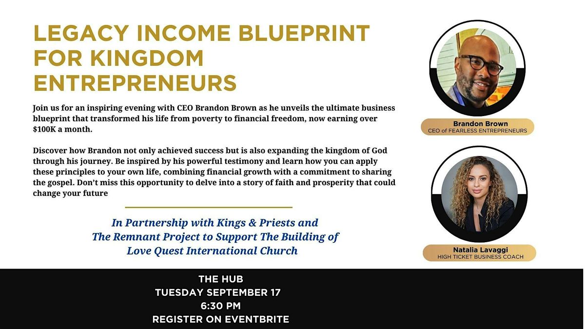 Legacy Income Blueprint For Kingdom Entrepreneurs