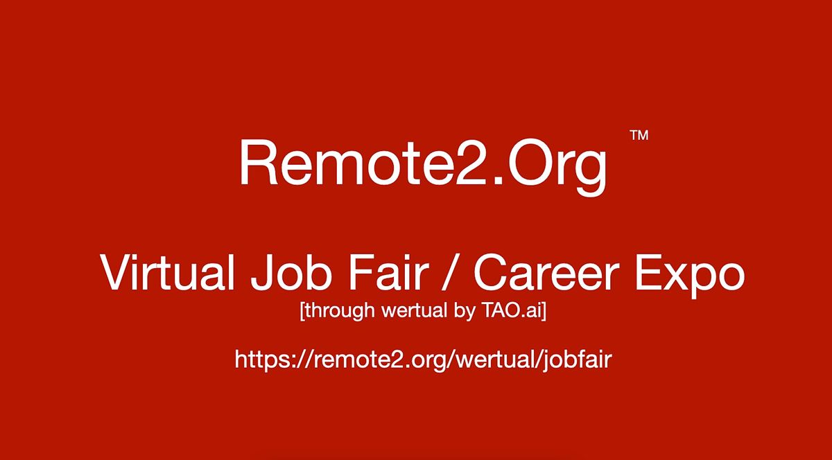 #Remote2dot0 Virtual Job Fair \/ Career Expo Event #DC #IAD