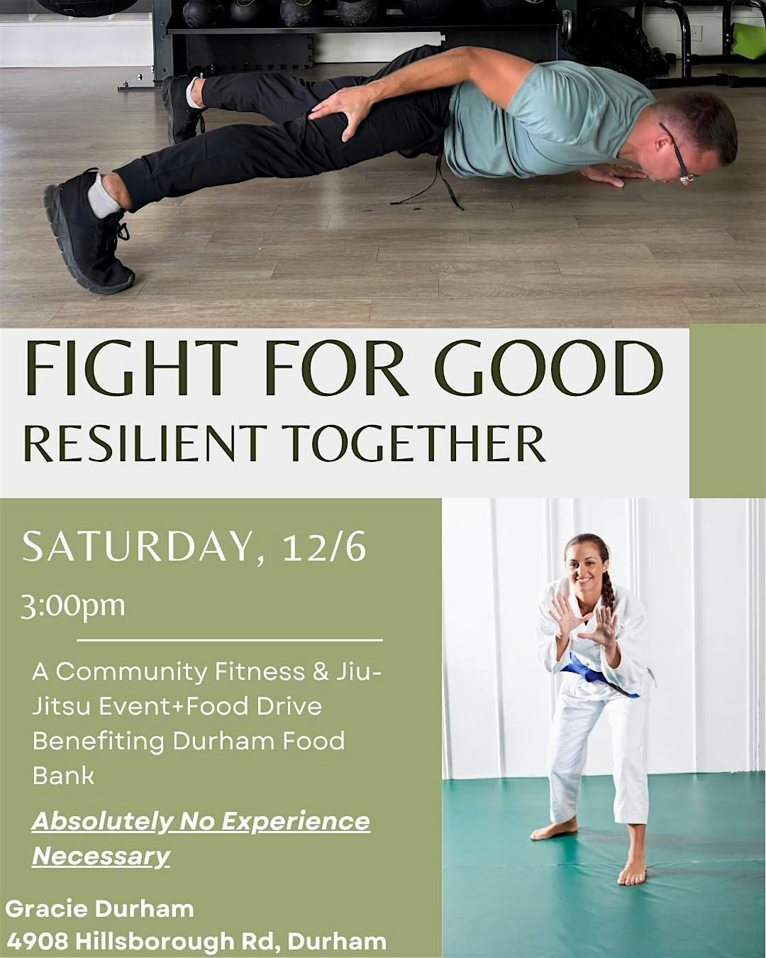 Fight For Good:  Fitness Food Drive Benefiting Food Bank at Durham