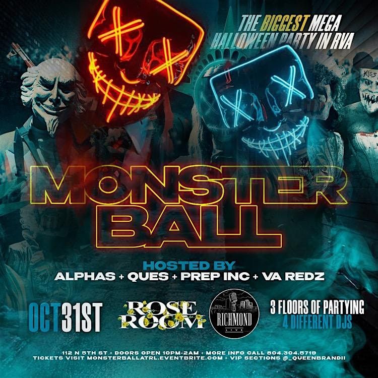 MONSTERS BALL HALLOWEEN BASH AT RICHMOND LIVE AND ROSE ROOM