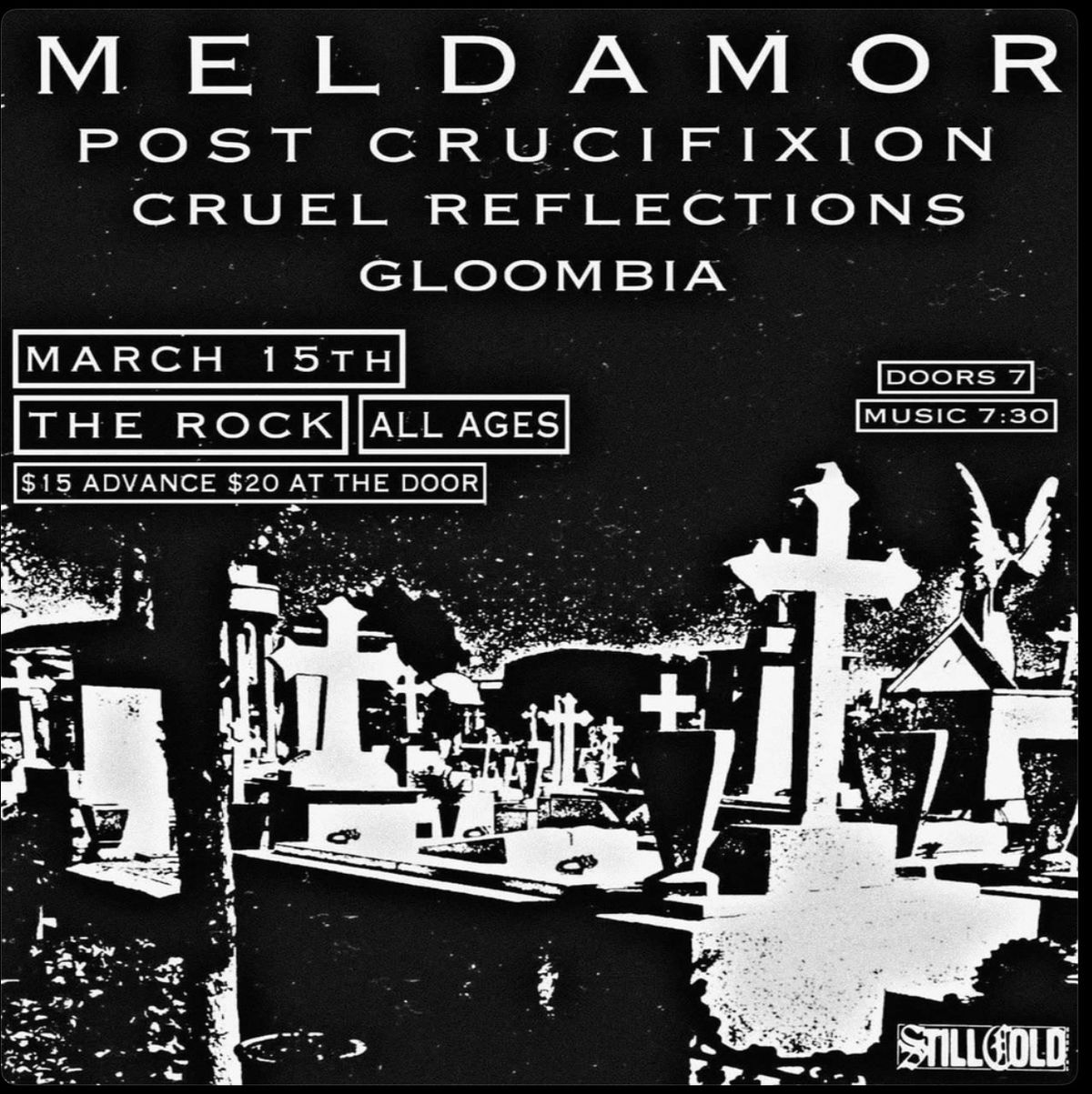 Dark Wave Goth Show with Meldamore, Cruel Reflections, Post Crucifiction at The Rock