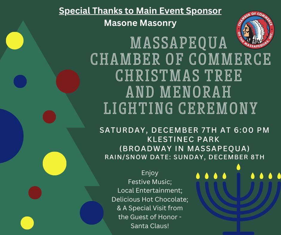 Massapequa Chamber of Commerce Christmas Tree & Menorah Lighting Ceremony