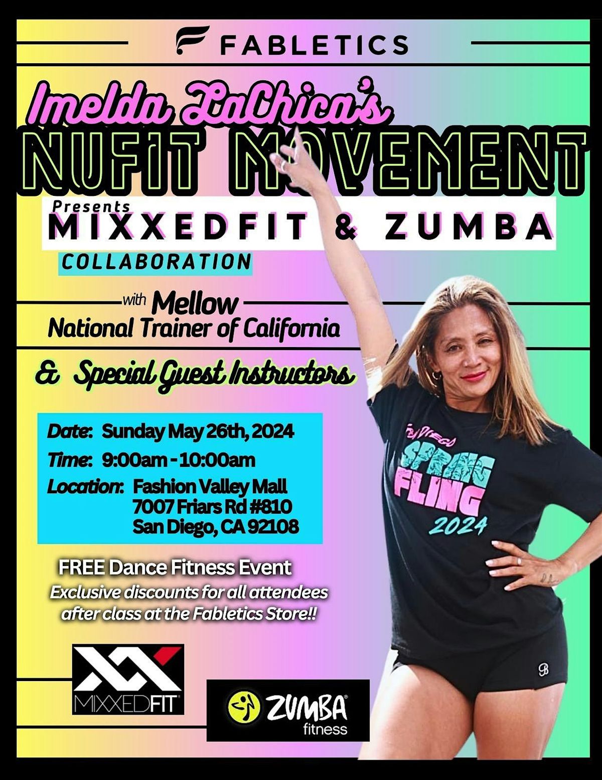 Free Outdoor Mixxefit & Zumba class hosted by Fabletics San Diego ...