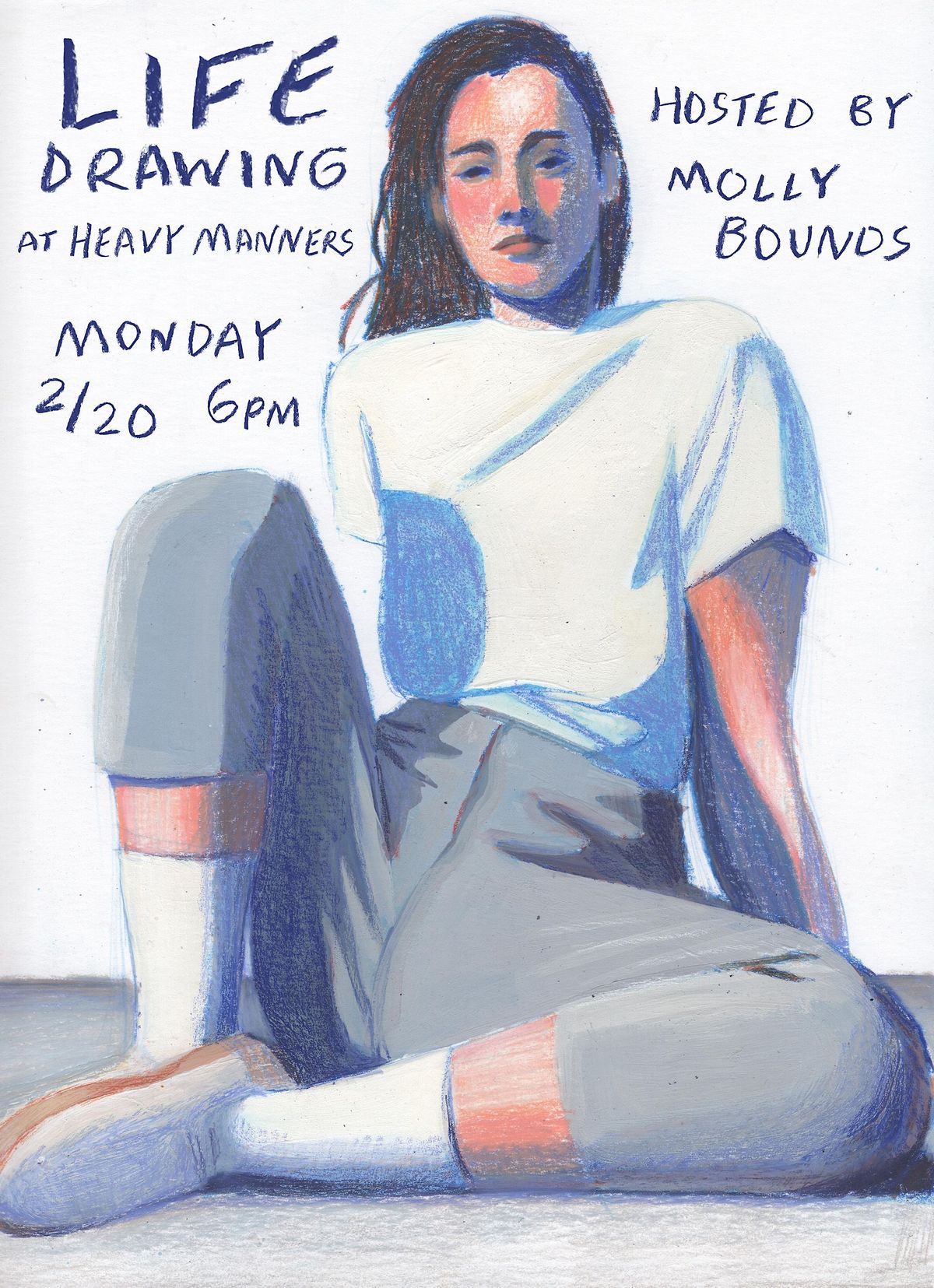 Life Drawing at Heavy Manners Hosted by Molly Bounds (2\/20)
