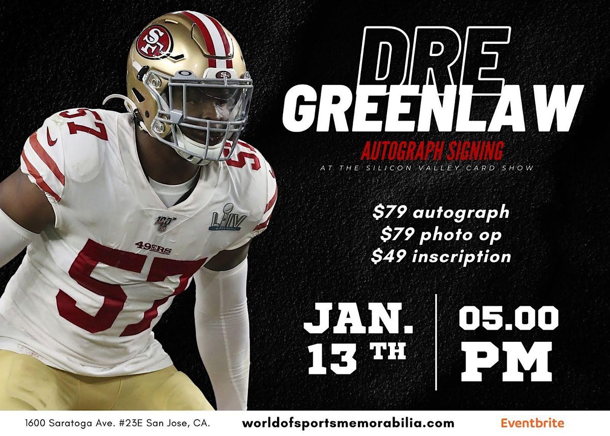 Dre Greenlaw 49ERS signing and meet and greet, 1600 Saratoga Ave, San