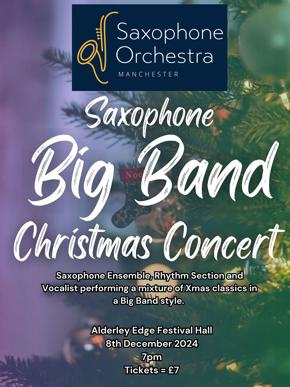 "Big Band" Christmas  with the  Saxophone Orchestra Manchester (Evening)