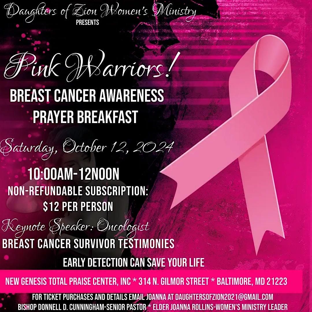 Pink Warriors! Breast Cancer Awareness Prayer Breakfast