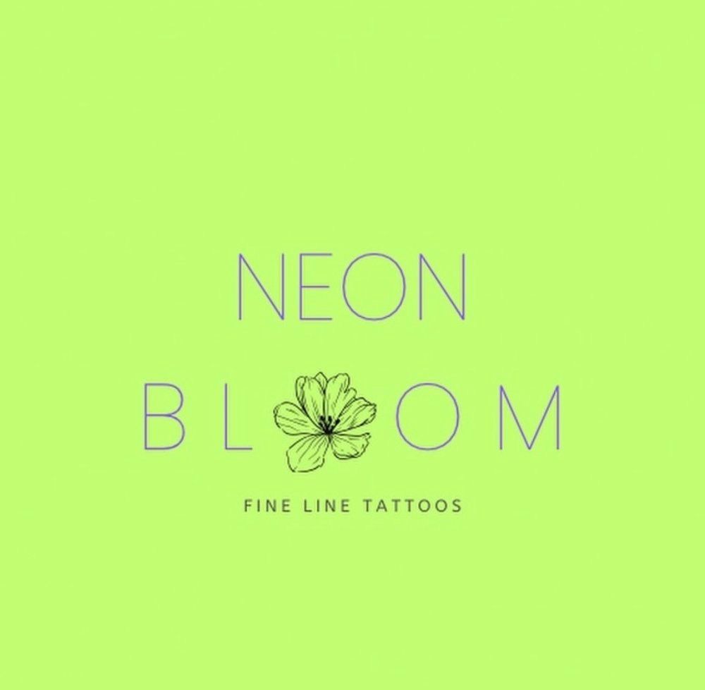 Fine Line Tattoos with Neon Blooms!