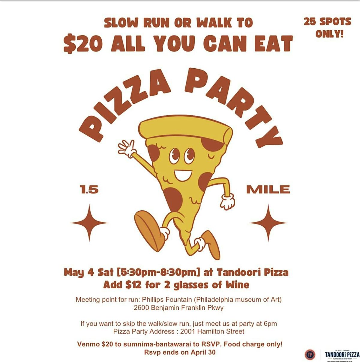 Run to All You Can Eat Pizza Party