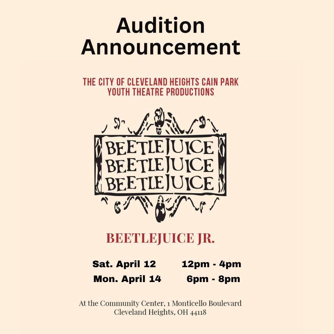 Beetlejuice Jr. Youth Theater Auditions