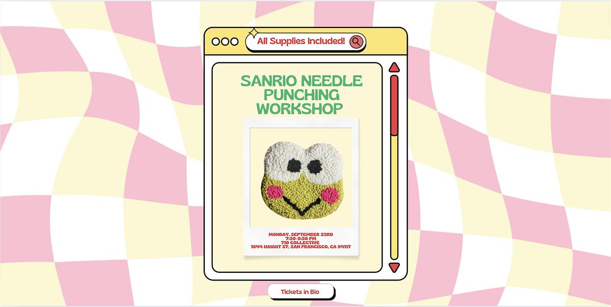 DIY Sanrio Punch Needle Coaster Workshop @ 710 Collective