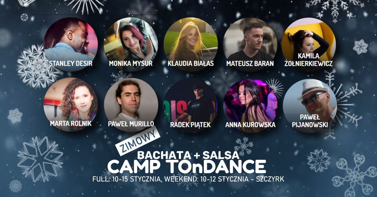 Zimowy CAMP TOnDANCE - Bachata + Salsa - 10-15.01.2025