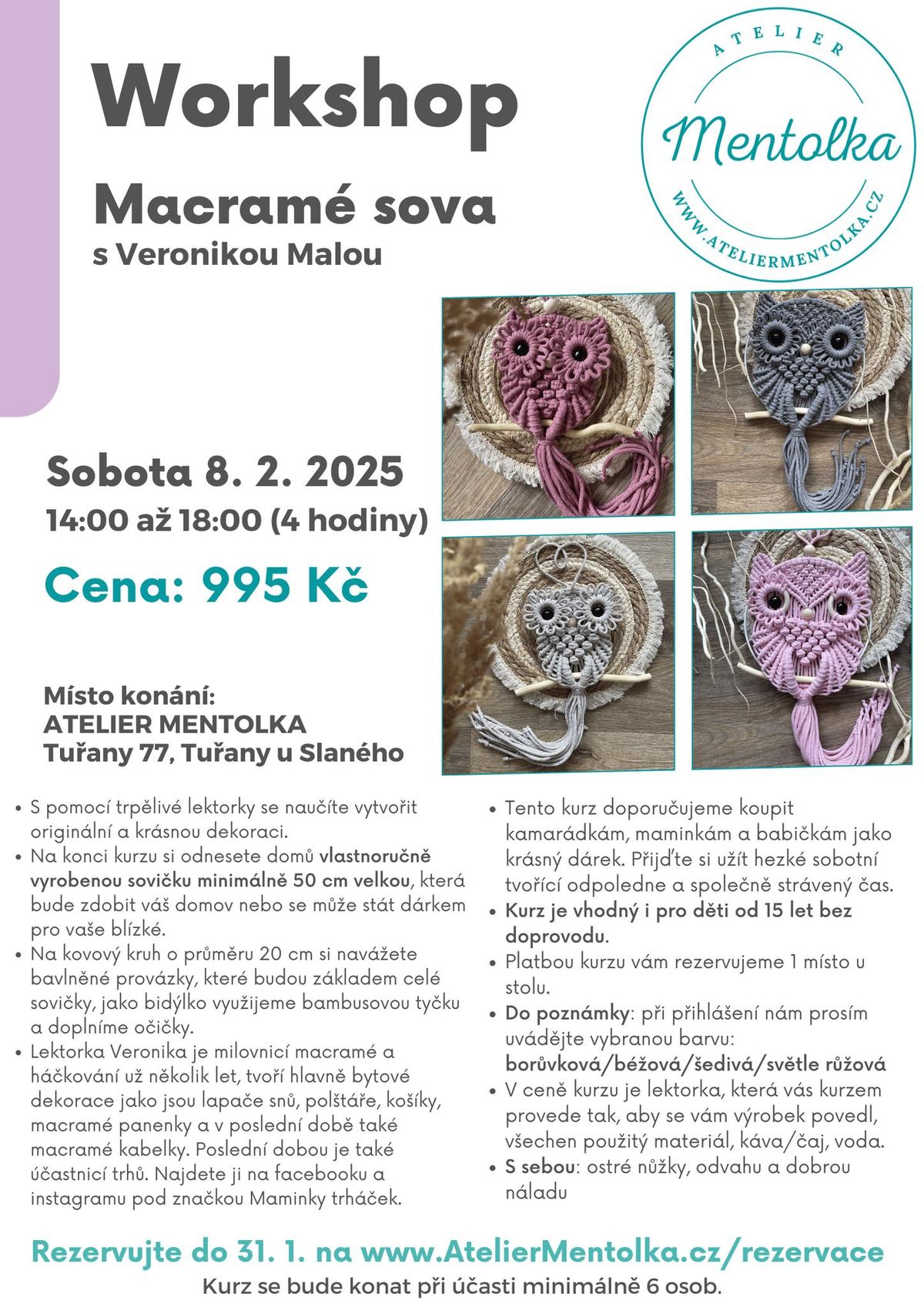 Workshop Macram\u00e9 sova