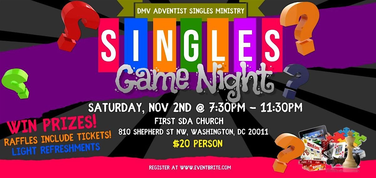 DMV Adventist Singles' Ministry Game Night