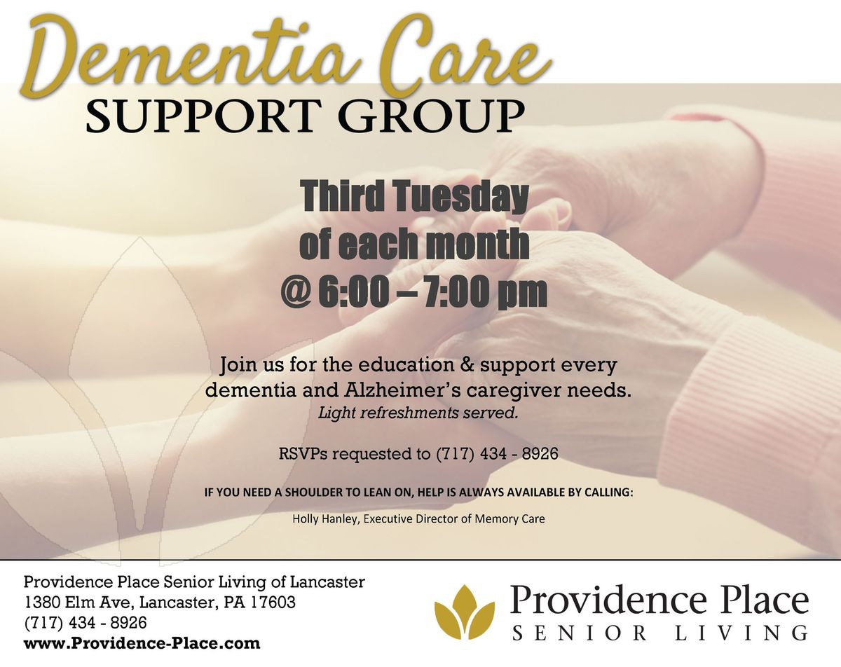 Dementia Care Support Group at Providence Place of Lancaster