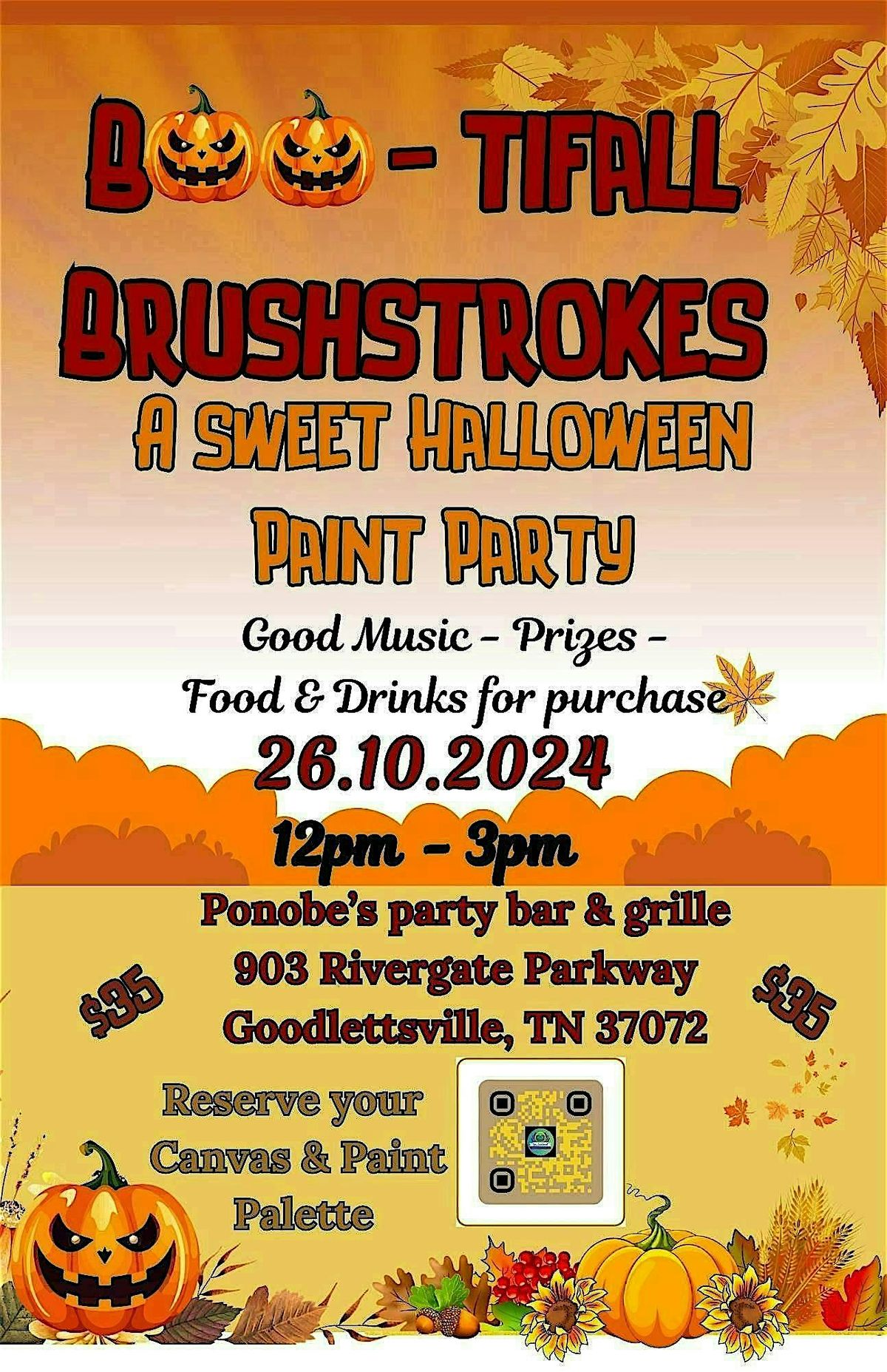 Boo-tiFall Brushstrokes: A Sweet Halloween Paint Party