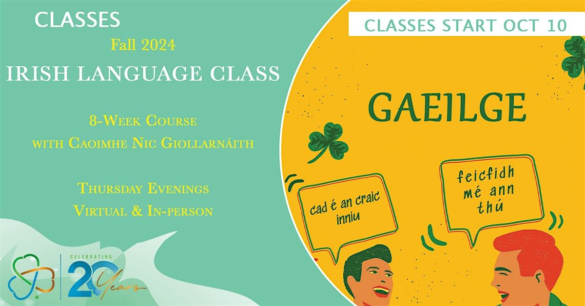 Irish Language Classes:  Fall 2024