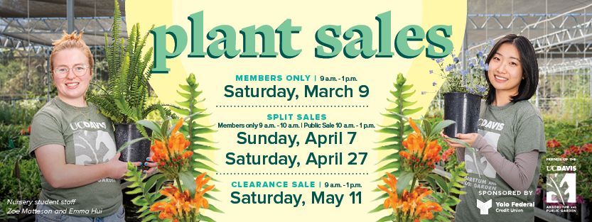 UC Davis Plant Sale (Members: 9-10 AM | Public: 10 - 1 PM)