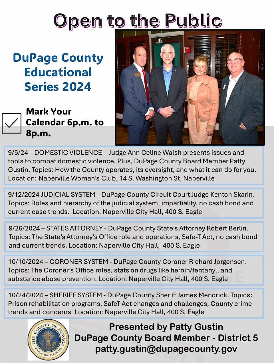 Dupage Educational Series - Sheriff Mendrick - Sheriff Office