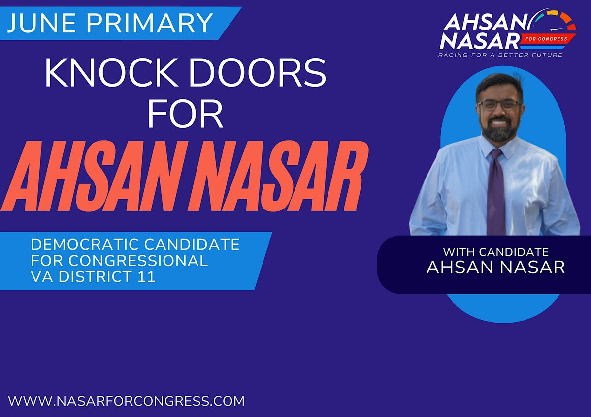 Nasar Campaign Canvassing Event - Fairfax Station