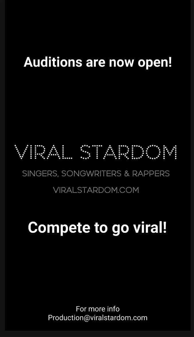 Viral Stardom is a TV talent show for rappers, singers and songwriters