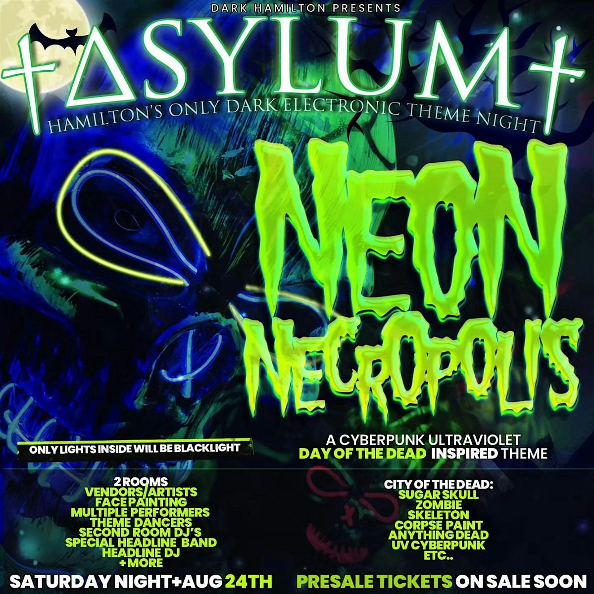 Asylum - Neon Necropolis (UV Cyberpunk City Of The Dead Theme)