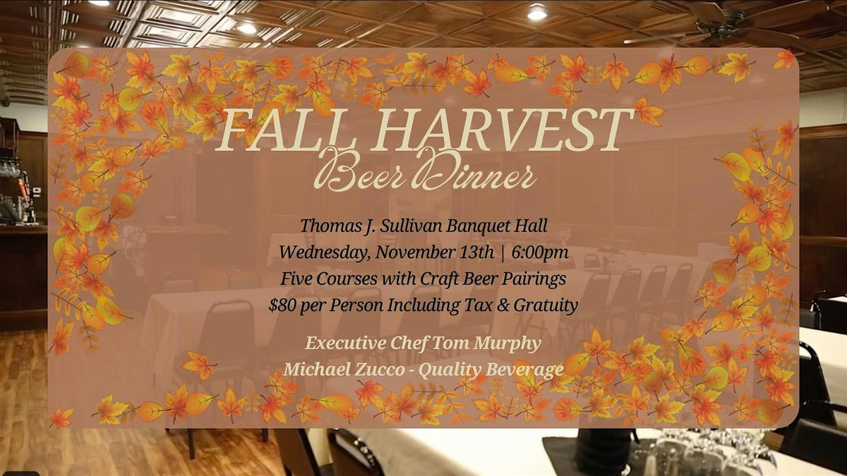 Harvest Beer Dinner