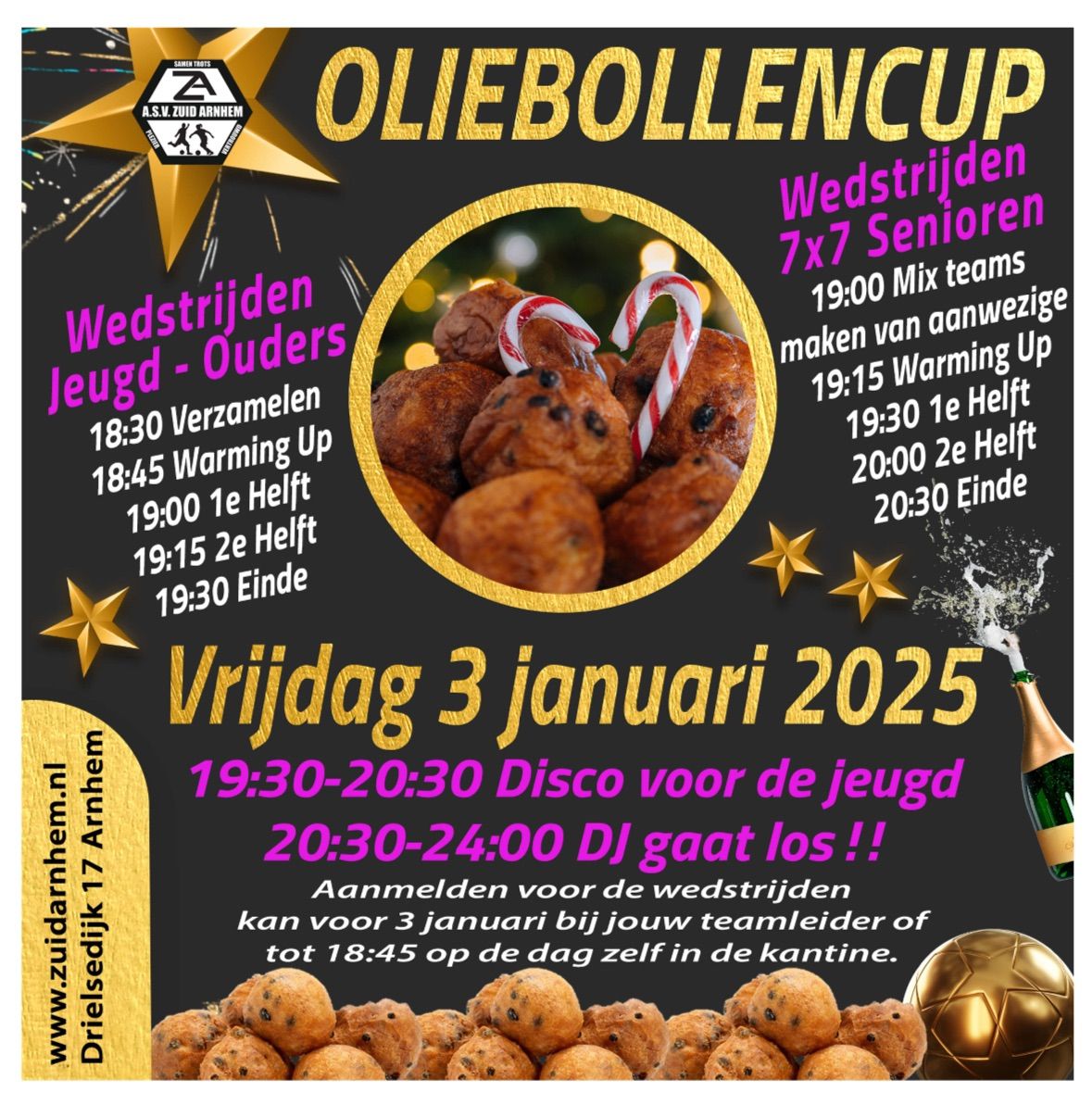 Oliebollencup bij Zuid Arnhem