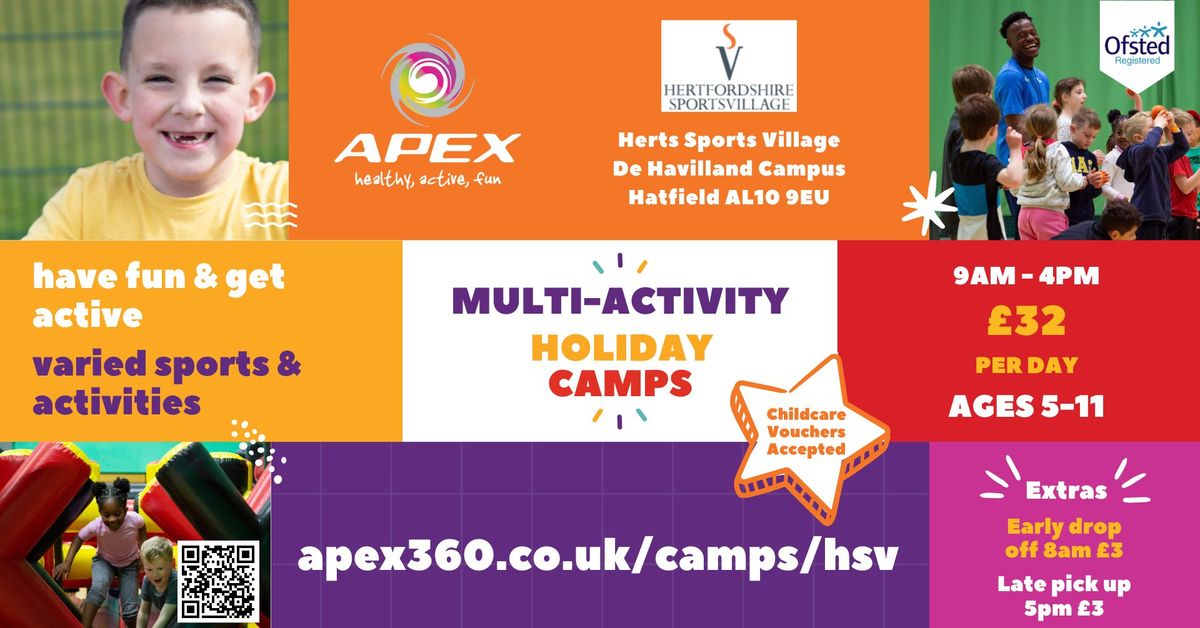 Apex OCTOBER Multi-Activity Holiday Camp - Hatfield