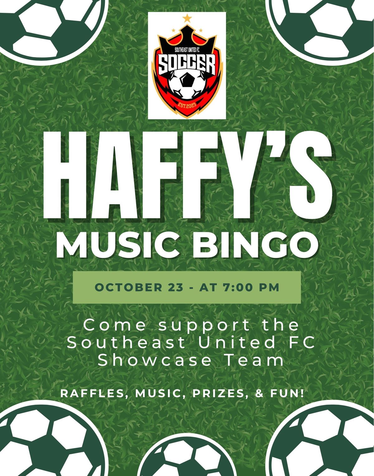 Southeast United FC @ Haffy\u2019s Music Bingo