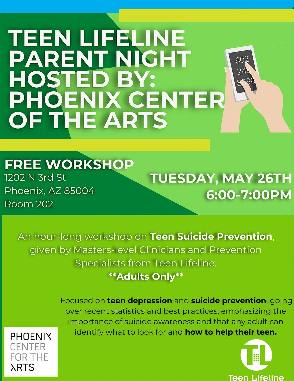 Teen Lifeline Parent Night: Teen Suicide Prevention