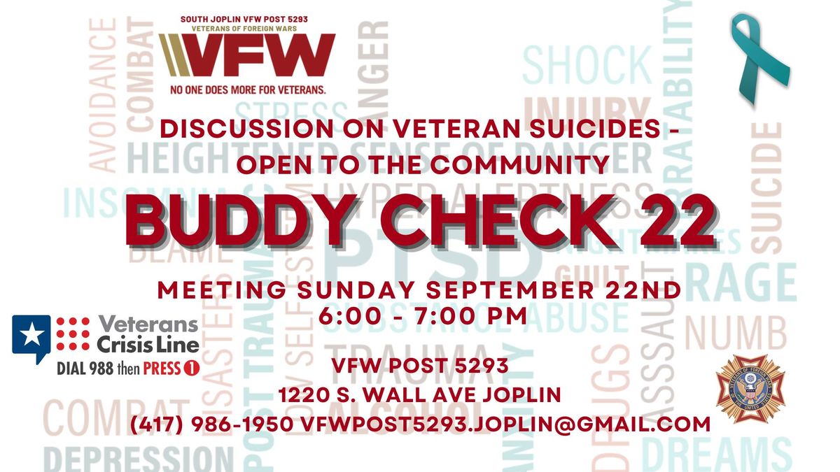 VFW Post 5293 Buddy 22 Check - Community Round Table Discussion