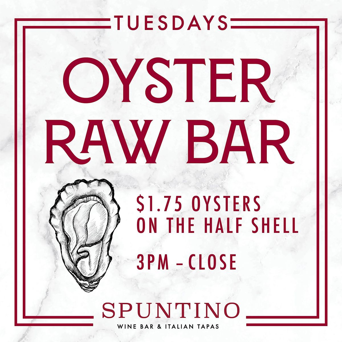 Oyster Raw Bar at Spuntino Clifton