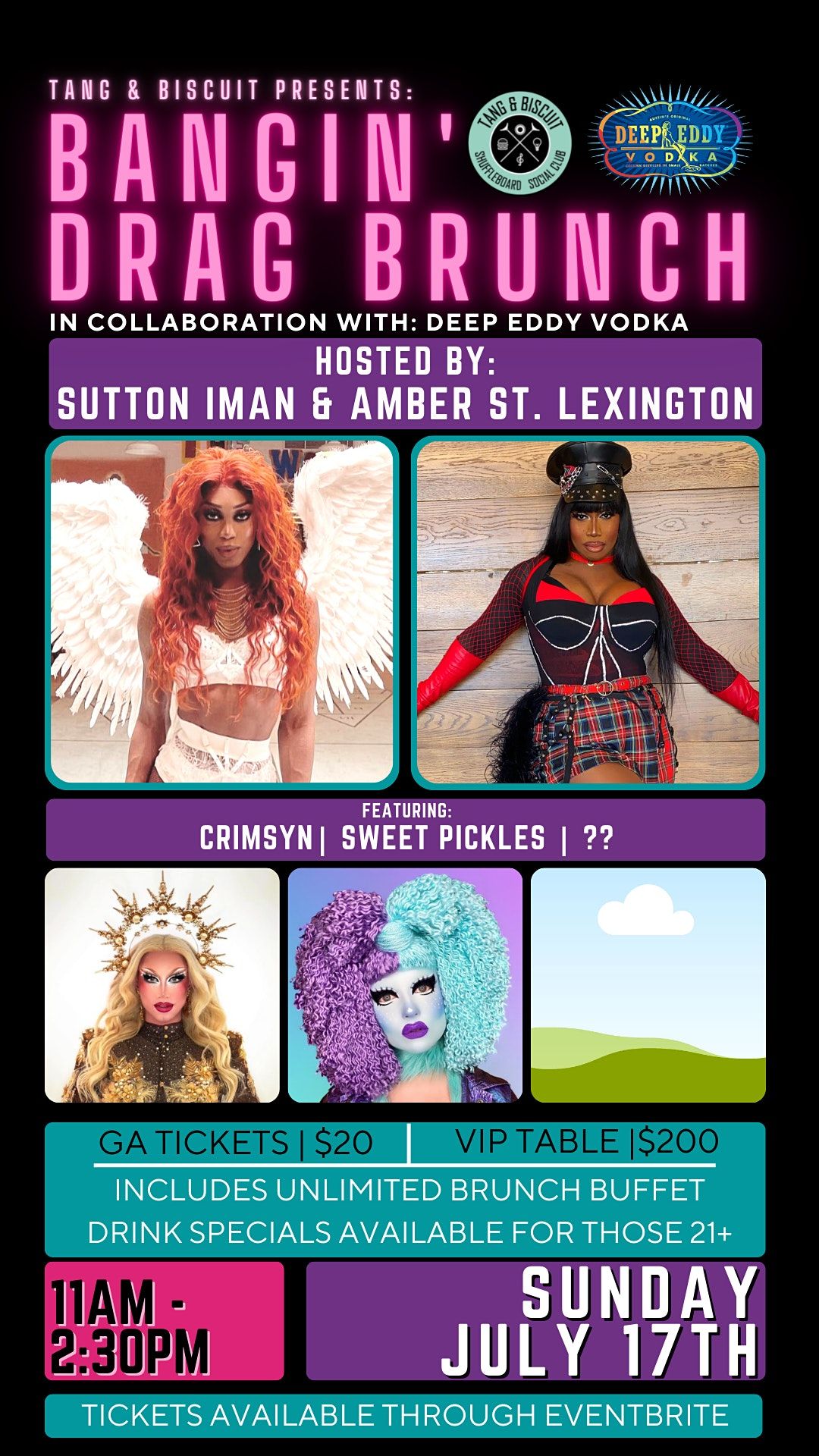 Bangin Drag Brunch at Tang & Biscuit Presented by Deep Eddy Vodka, Tang & Biscuit, Richmond