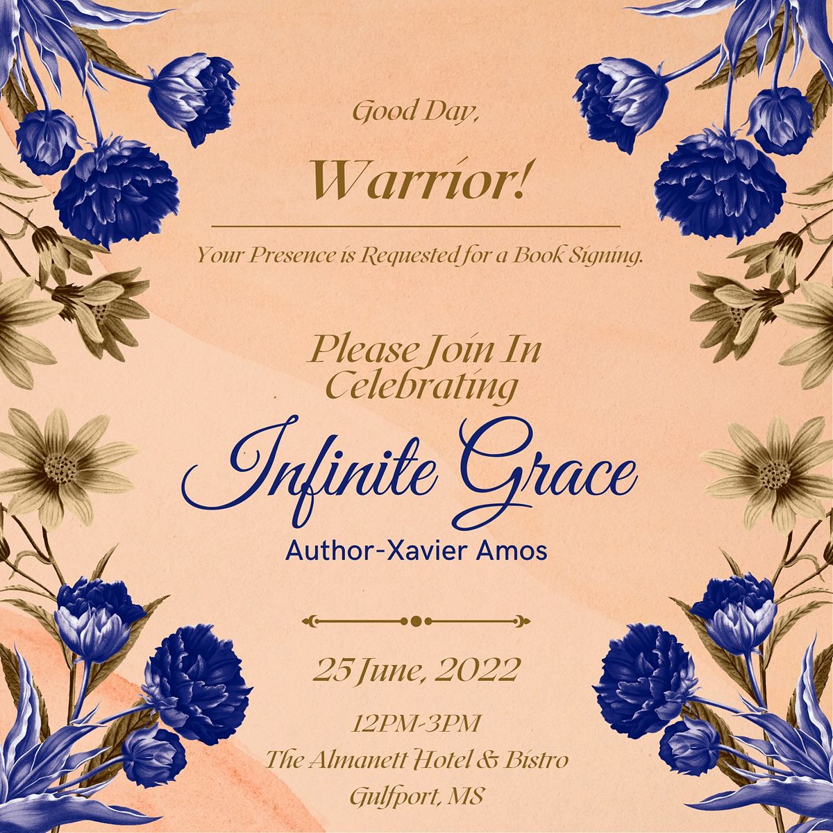 infinite-grace-book-signing-the-almanett-hotel-bistro-near-the