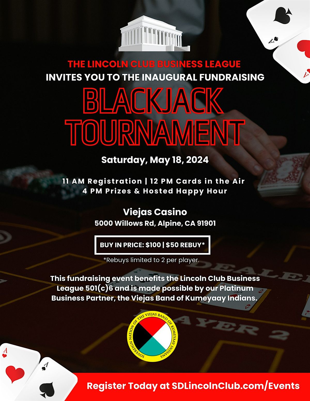 The Lincoln Club Blackjack Tournament